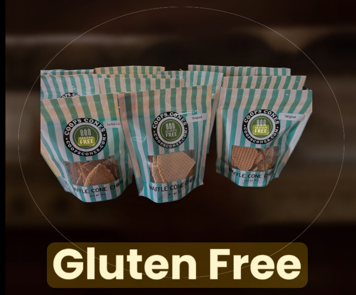 Coop's Cones Gluten Free Waffle Cone Chips