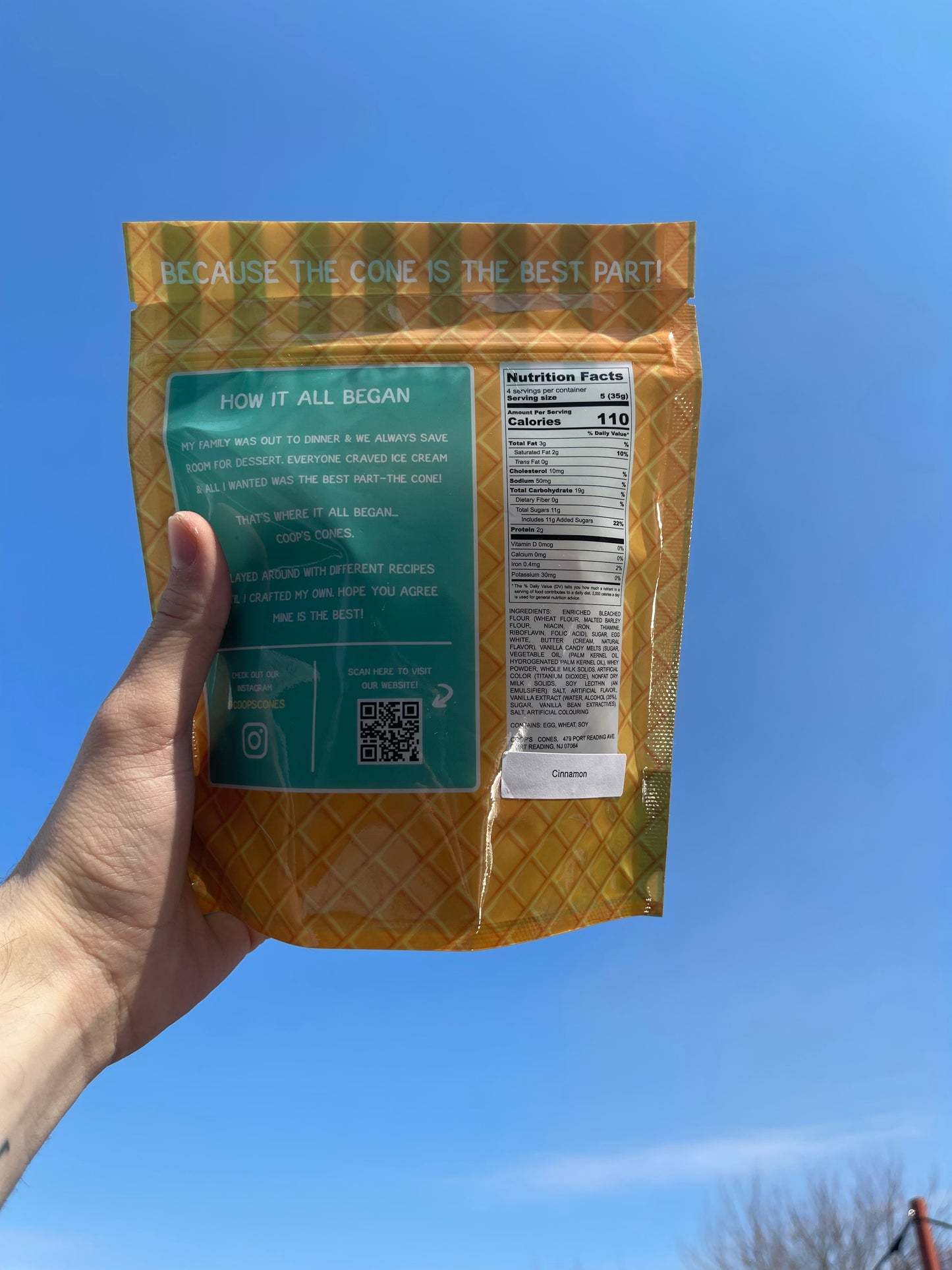 Cinnamon Toast waffle Cone Chips