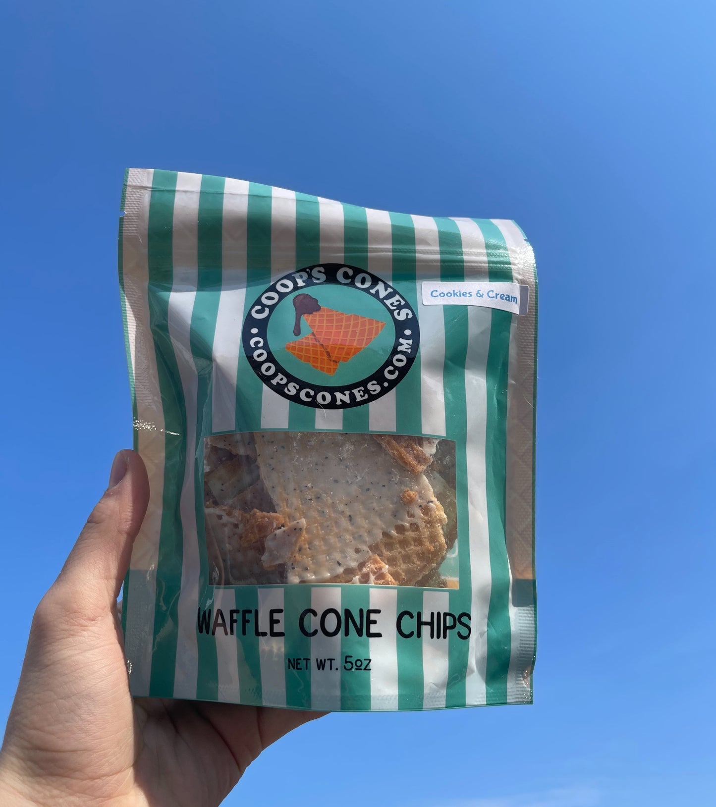 Coop's Cookies & Cream Waffle Cone Chips