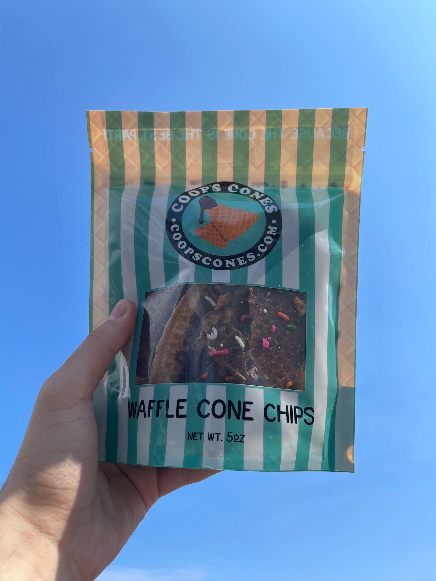 Coop's Chocolate Covered With Sprinkles Waffle Cone Chips