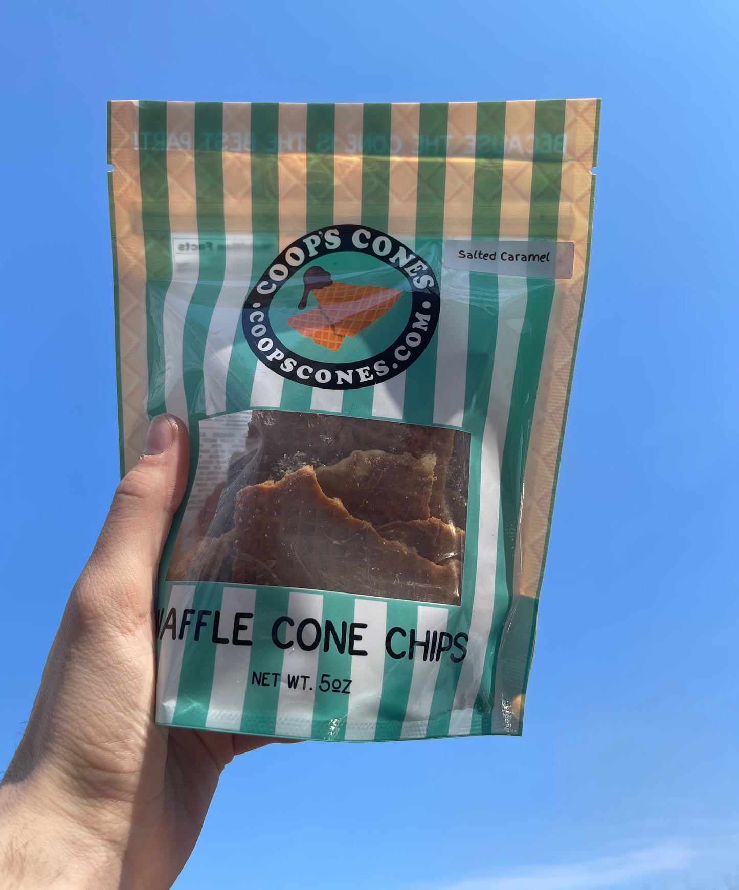 Coop's Salted Caramel Waffle Cone Chips